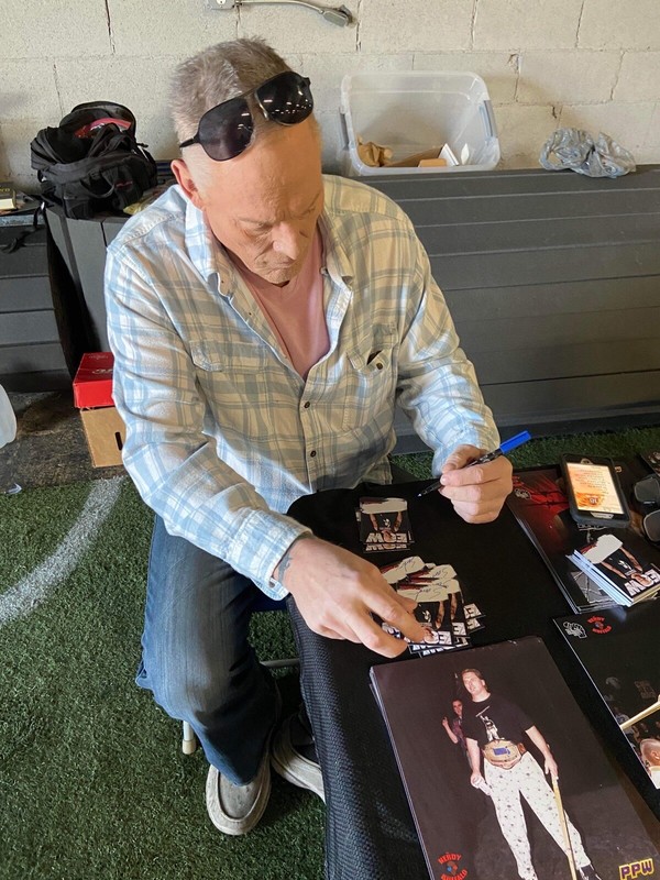 ECW Sandman auto card signed wwe aew hak wcw view 2