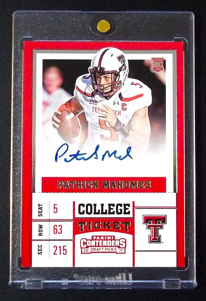 Patrick Mahomes Auto Rc 2017 Contenders DP Rookie Patrick Mahomes II Autograph