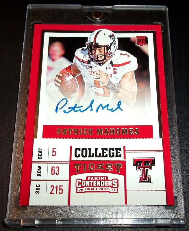 Patrick Mahomes Auto Rc 2017 Contenders DP Rookie Patrick Mahomes II Autograph view 2