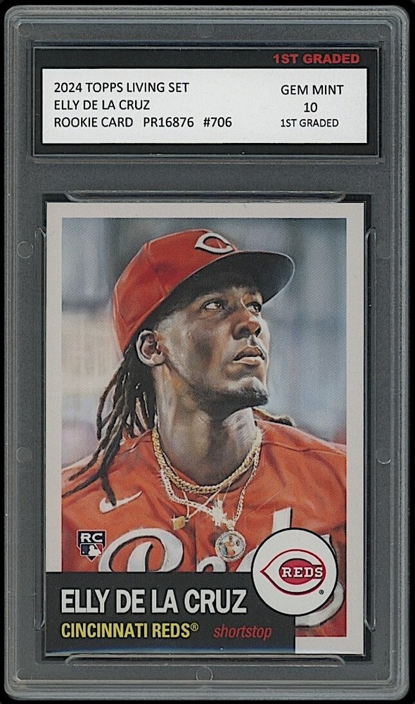 Elly De La Cruz 2024 Topps Living 1st Graded 10 MLB Rookie Card Cincinnati Reds