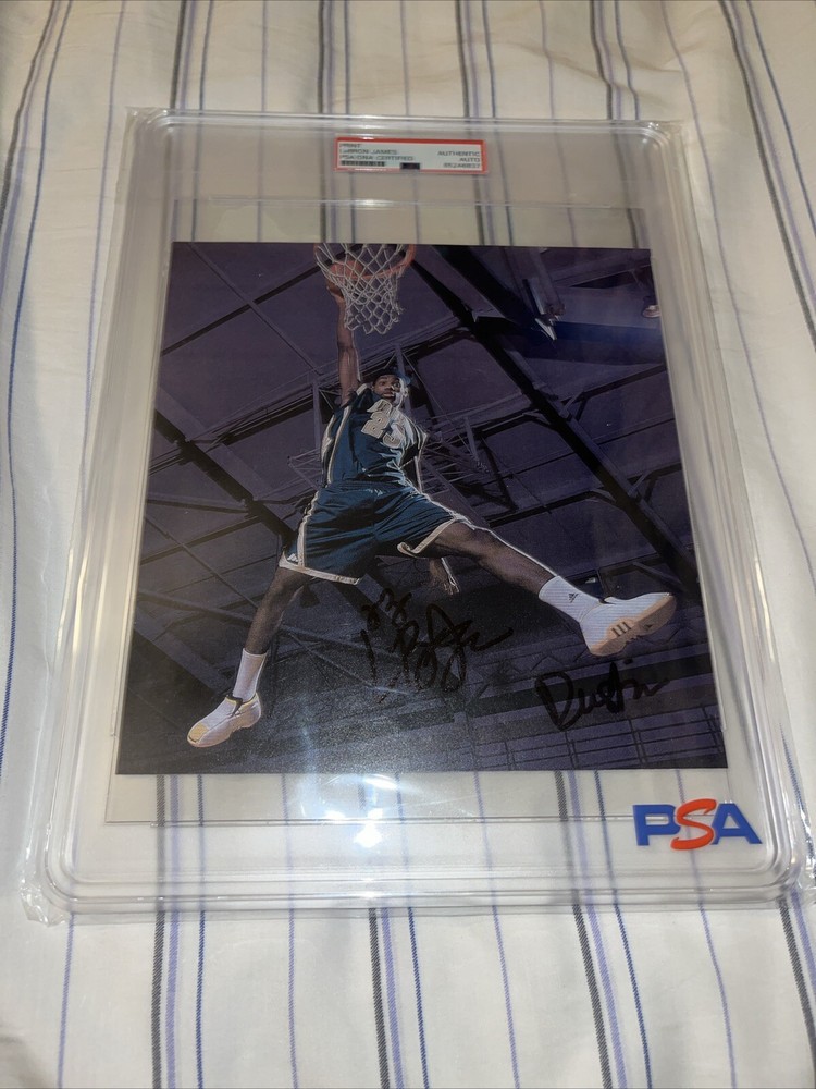 LeBron James Signed 8x8.5 Photo High School EARLY Autograph PSA/DNA RARE Auto