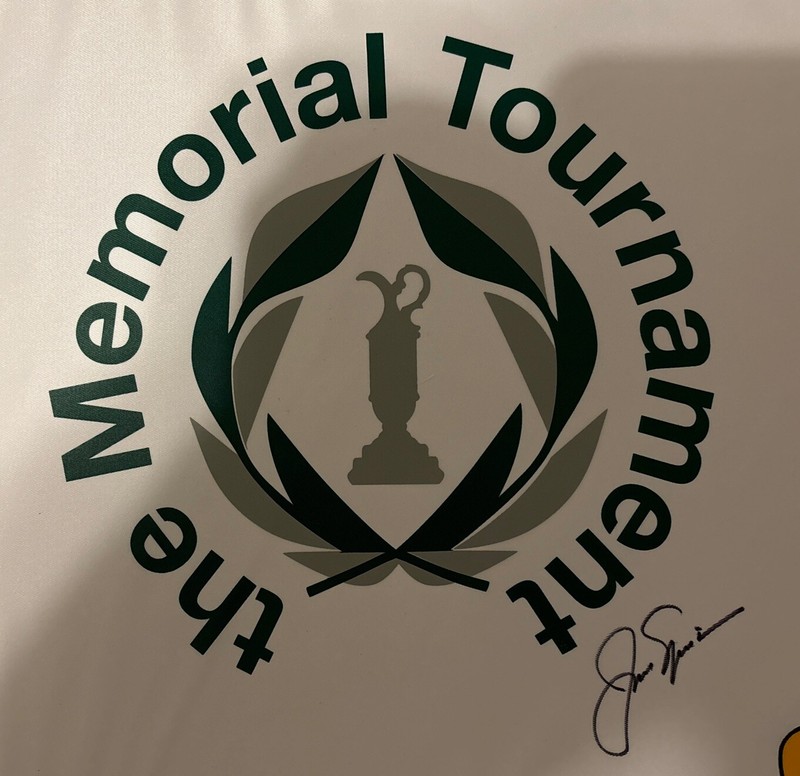 Jack Nicklaus Signed Memorial Golf Tournament Limited Edition Golf Flag PSA view 2