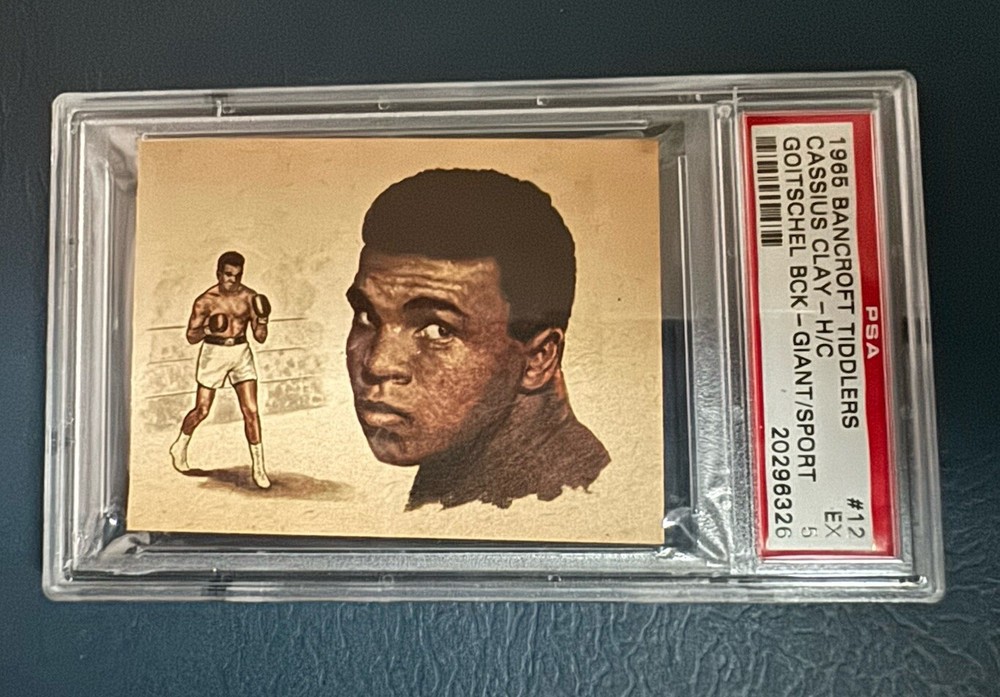 1965 Bancroft Tiddlers Goitschel Back #12 Cassius Clay Mohammed Ali Boxing PSA 5