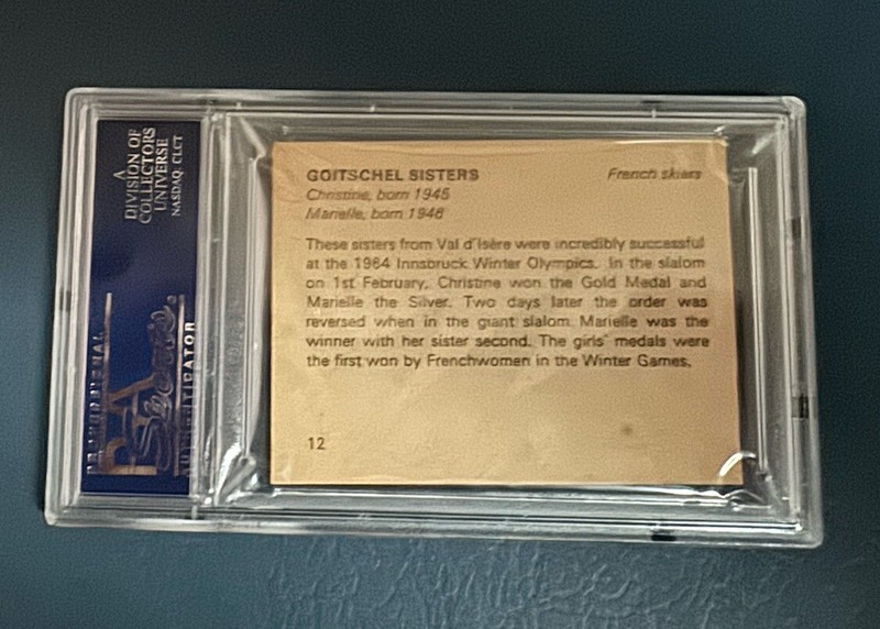 1965 Bancroft Tiddlers Goitschel Back #12 Cassius Clay Mohammed Ali Boxing PSA 5 view 2