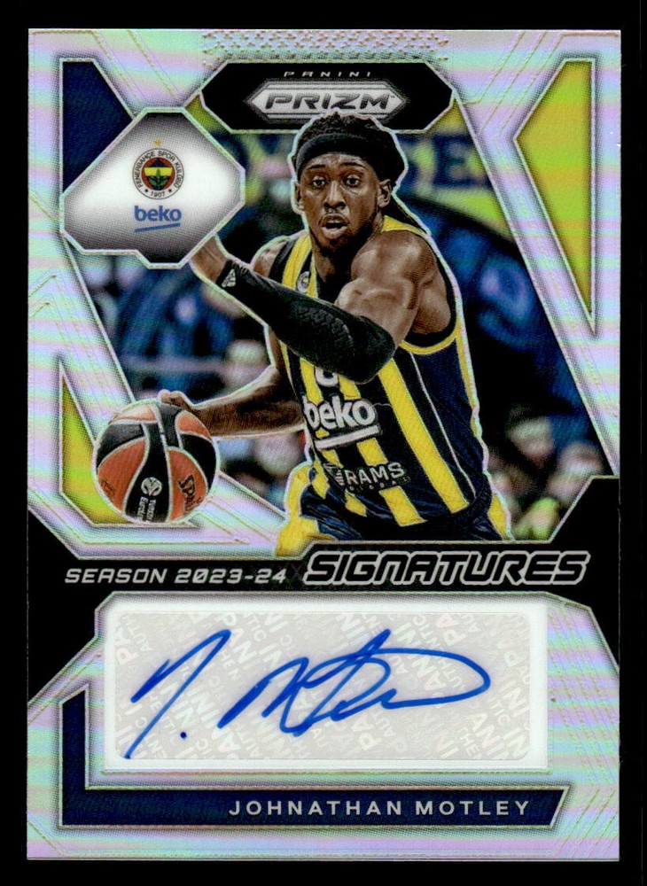 Jonathan Motley 2023 Panini Prizm Turkish EuroLeague Prizm Auto #SI-JMT