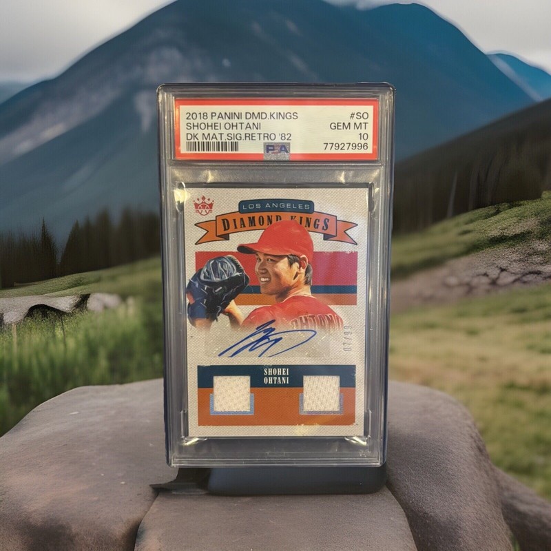 2018 PANINI PSA 10 DMD. KINGS SHOHEI OHTANI AUTO/DUAL PATCH #SO 07/99 RC