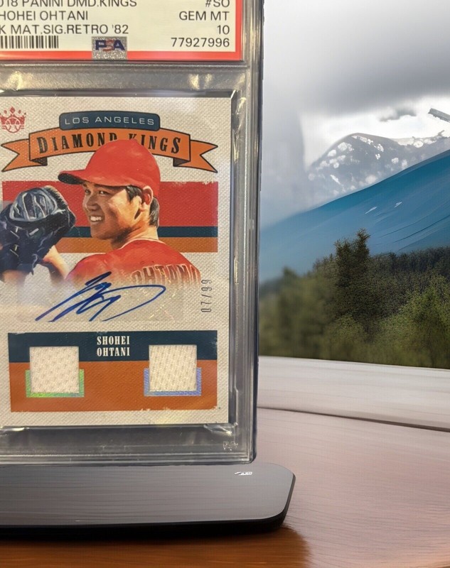 2018 PANINI PSA 10 DMD. KINGS SHOHEI OHTANI AUTO/DUAL PATCH #SO 07/99 RC view 2