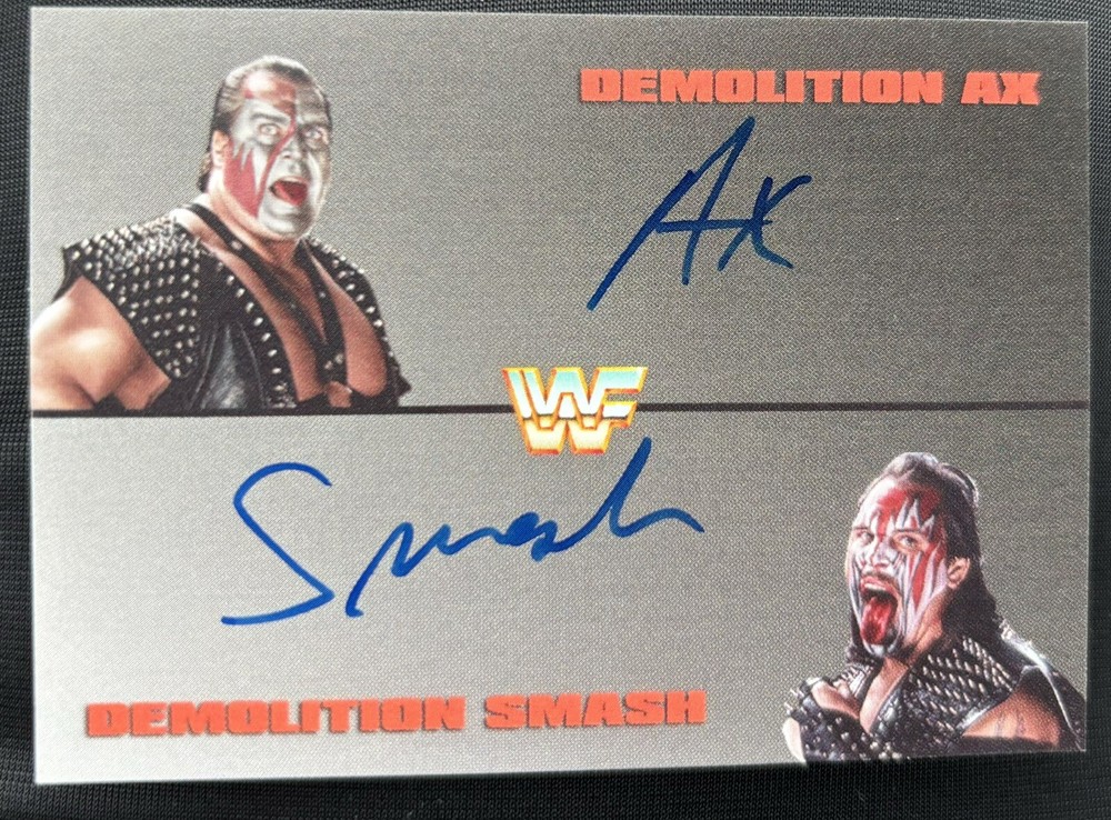 Demolition auto card WCW/NWO Wwe Wwf Wrestling Signed Ax Smash Crush
