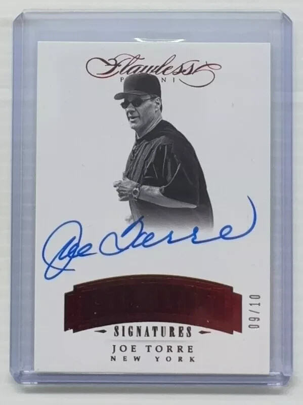 Joe Torre 2017 Flawless Legendary Signatures Red Auto Autograph #09/10 Yankees