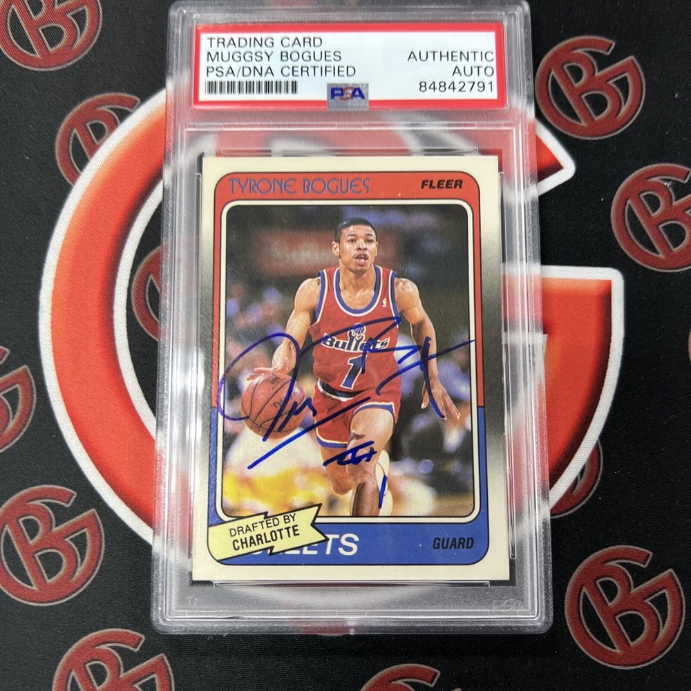1988-89 Muggsy Bogues Fleer #13 Autographed PSA AUTO Authentic 