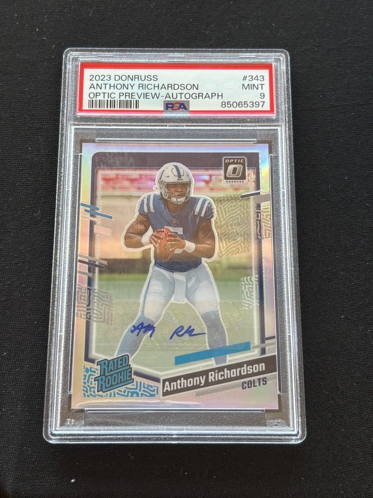 Anthony Richardson 2023 Optic Rated Rookie Auto Autograph HOLO RC Colts PSA 9