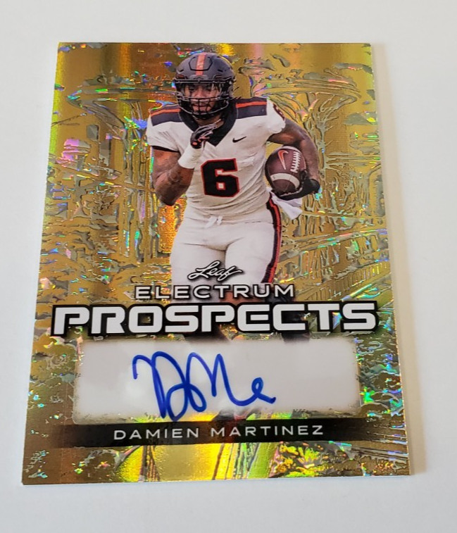 2024 Leaf Electrum Football Damien Martinez Gold Crystal Sparkle Auto 1/1
