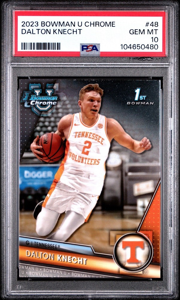 3487 DALTON KNECHT 2023 Bowman University Chrome 48 RC PSA 10