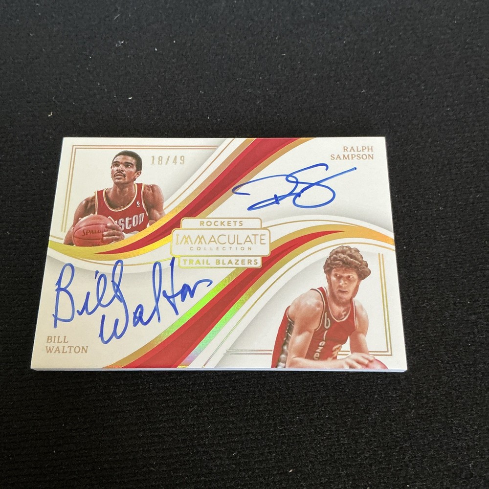2022-23 Panini Immaculate Ralph Sampson/Bill Walton Dual Auto #18/49