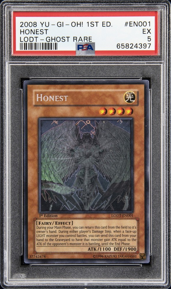 2008 YU-GI-OH! LODT-LIGHT OF DESTRUCTION 1ST ED-GHOST RARE #EN001 HONEST PSA 5