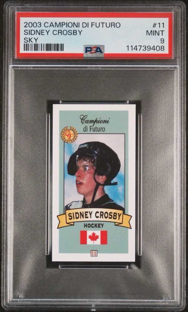 2003-04 Collezioni Firenze Campioni di Futuro "Sky" Sidney Crosby #11 PSA 9 view 1