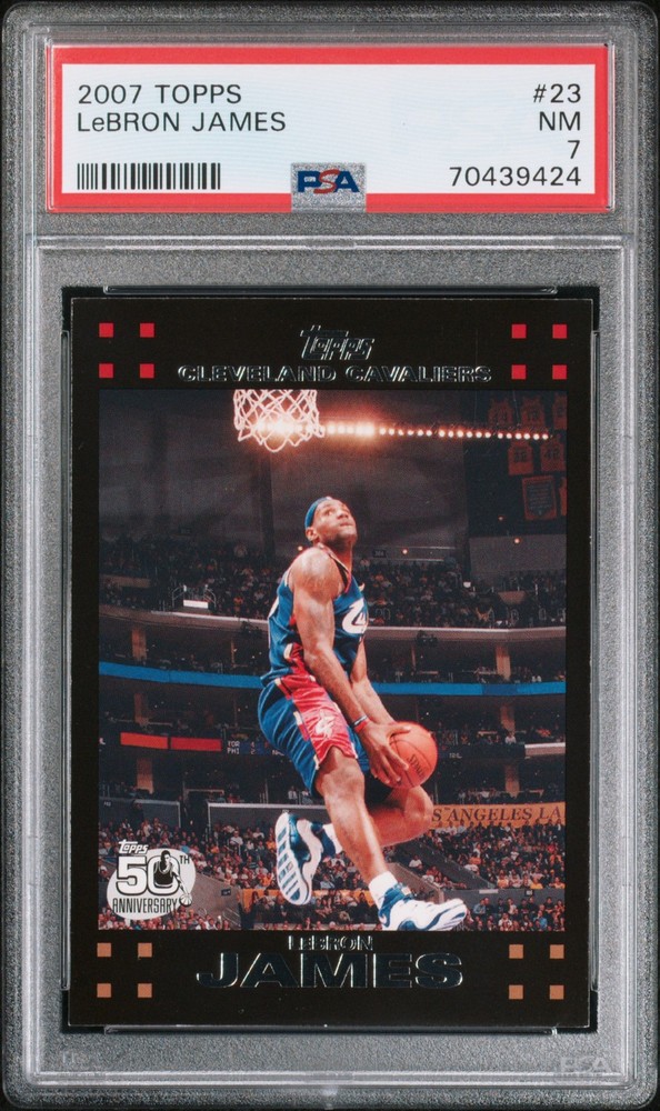 2007 TOPPS #23 LEBRON JAMES PSA 7