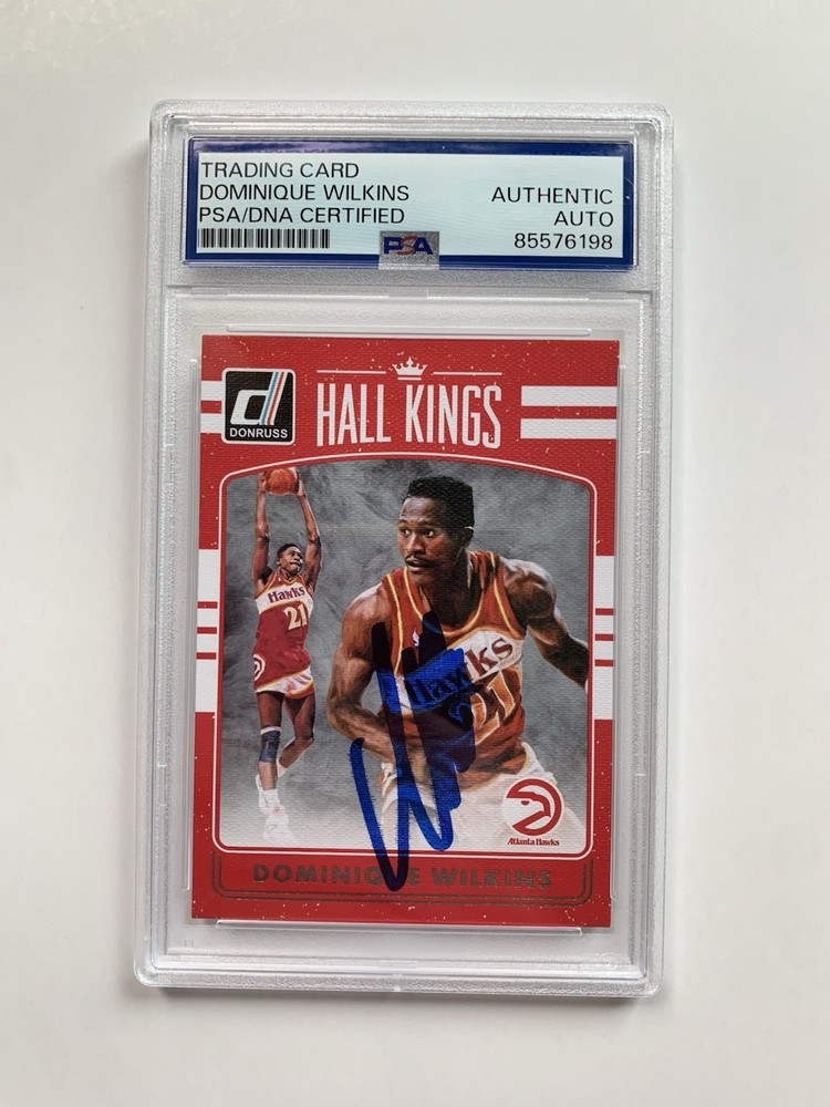 2016 Panini Donruss #20 Hall Kings Dominique Wilkins Signed Autographed PSA SLAB view 1