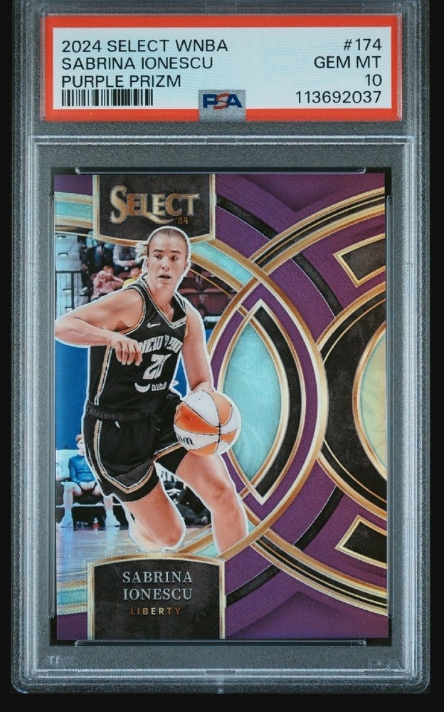 2024 Panini Select Sabrina Ionescu Premier Level Purple /149 PSA 10