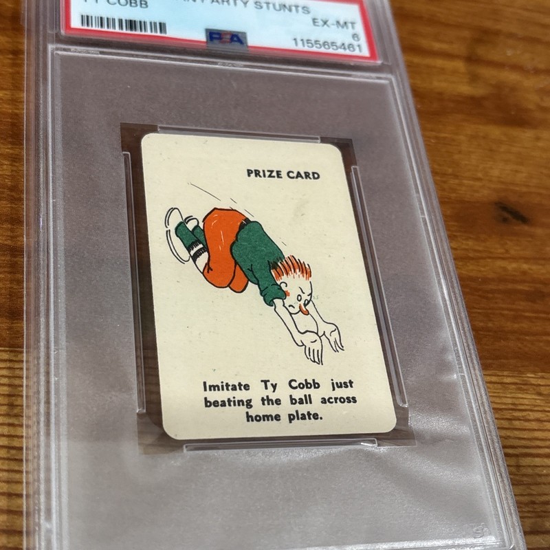 Ty Cobb 1935 Whitman Party Stunts PSA 6 Baseball Card view 2