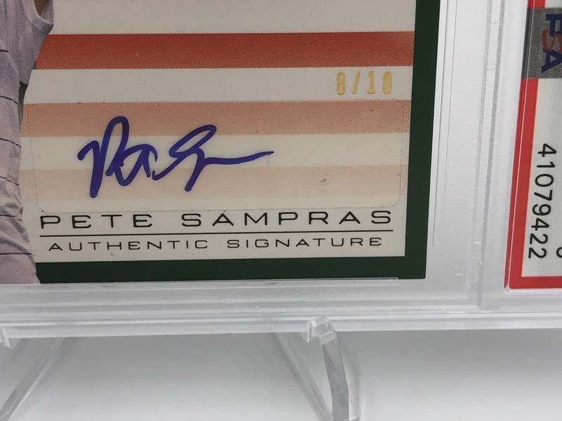 PETE SAMPRAS AUTO Card 2017 Leaf SIGNATURE SERIES RARE/10 Pro TENNIS  PSA MINT 9 view 2