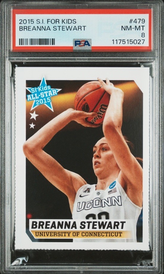 BREANNA STEWART ROOKIE RARE 2015 UCONN Sports Illustrated SI for Kids PSA 8