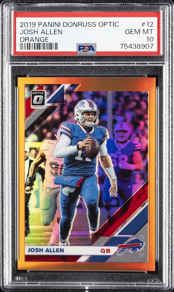 2019 PANINI DONRUSS OPTIC ORANGE #12 JOSH ALLEN 82/199 PSA 10