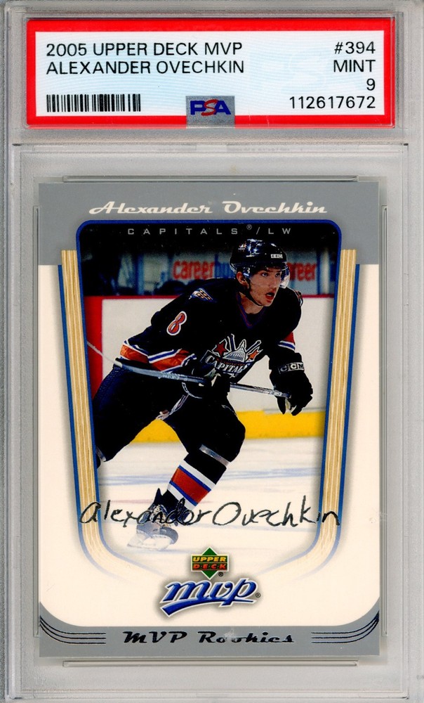 2005-06 Upper Deck MVP Alexander Ovechkin 394 Rookie PSA 9 Washington Capitals