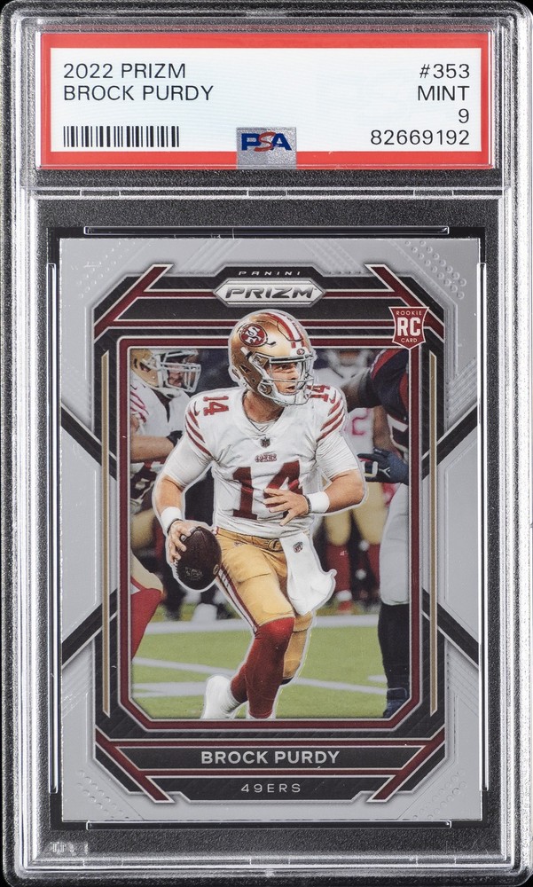 2022 PANINI PRIZM #353 BROCK PURDY PSA 9