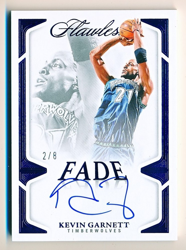2024-25 Flawless Kevin Garnett Flawless Fade Signatures Blue Auto #FFS-KGA (x/8)