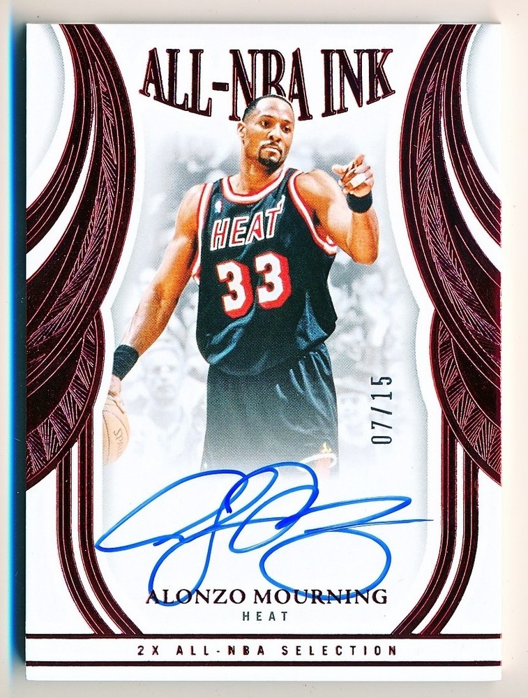 2024-25 Flawless Alonzo Mourning All-NBA Ink Ruby Auto #ANB-AZO (07/15)