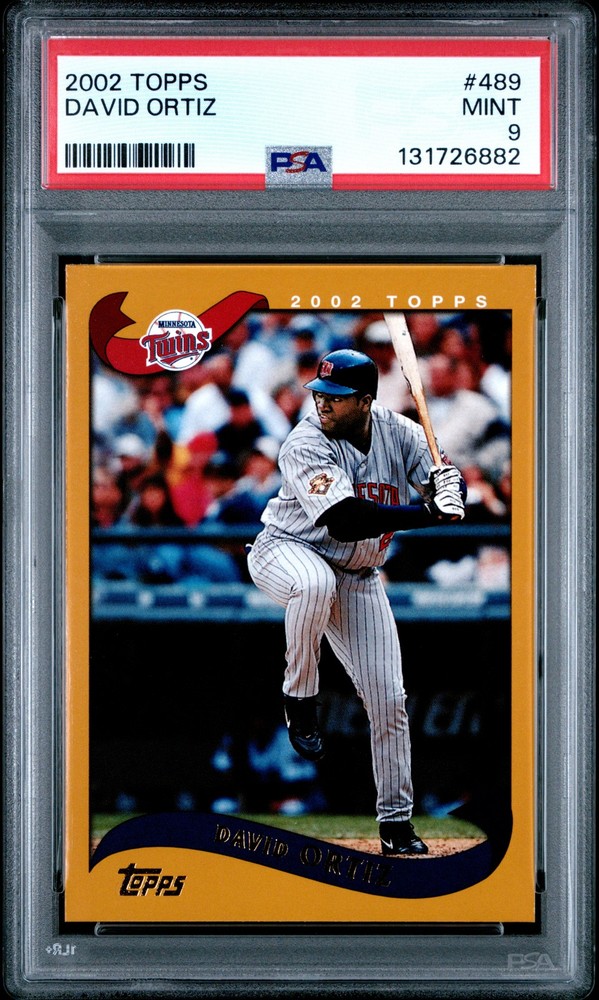 2002 TOPPS #489 DAVID ORTIZ PSA 9 view 1
