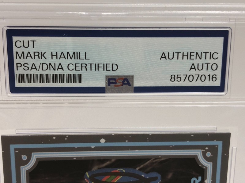 MARK HAMILL PSA CUT AUTO 1/1 Card EMPIRE STRIKES BACK as LUKE SKYWALKER 1 of 1 view 2