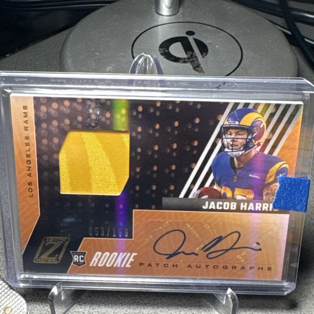 2021 Panini Zenith 053/199 Jacob Harris #122 RPA Rookie Patch Auto RC