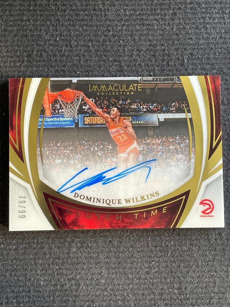 Dominique Wilkins 2024-25 Panini Immaculate Collection Clutch Time Auto 79/99