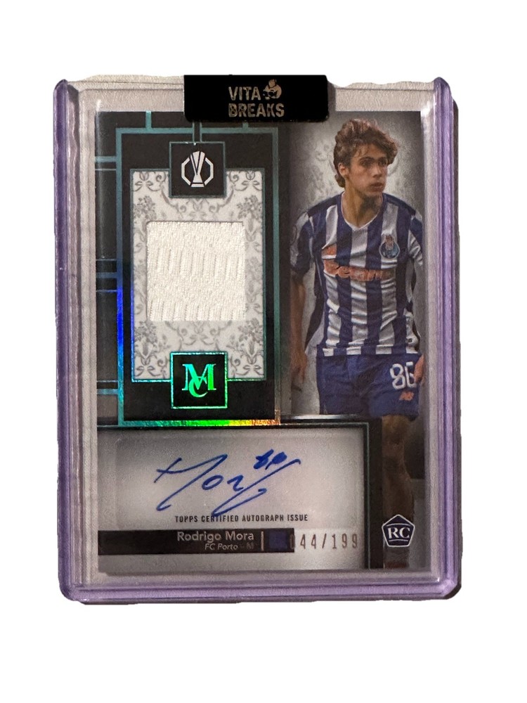 24-25 Topps Museum Collection UCL Rodrigo Mora Patch + Auto /199 RC Match Worn