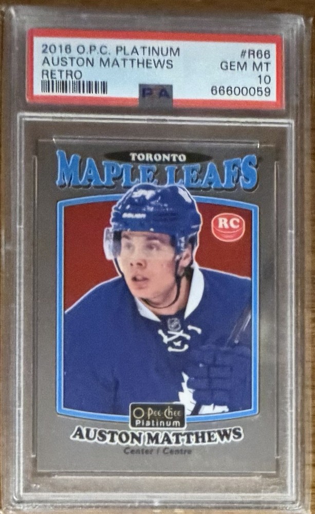 PSA 10 Gem Mint AUSTON MATTHEWS 2016/17 OPC O-Pee-Chee Platinum *RETRO* ROOKIE!