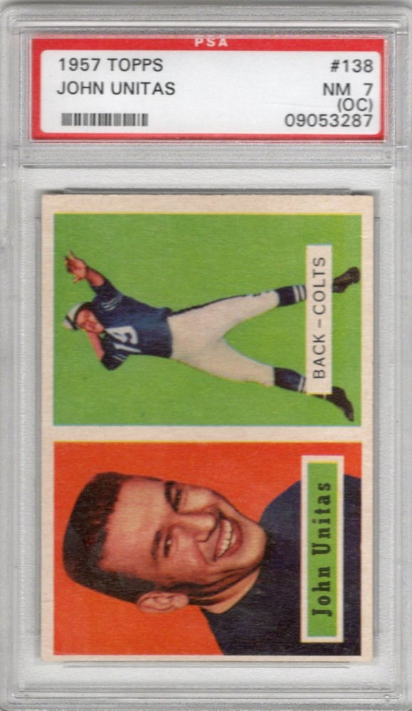 1957 Topps John Unitas #138 PSA NM 7 OC