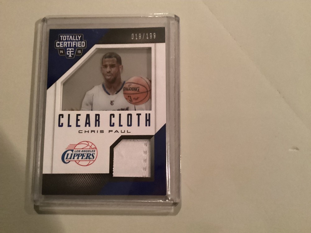 2014-15 Panini Totally Certifed Chris Paul Clear Cloth Game-Used Jersey Card