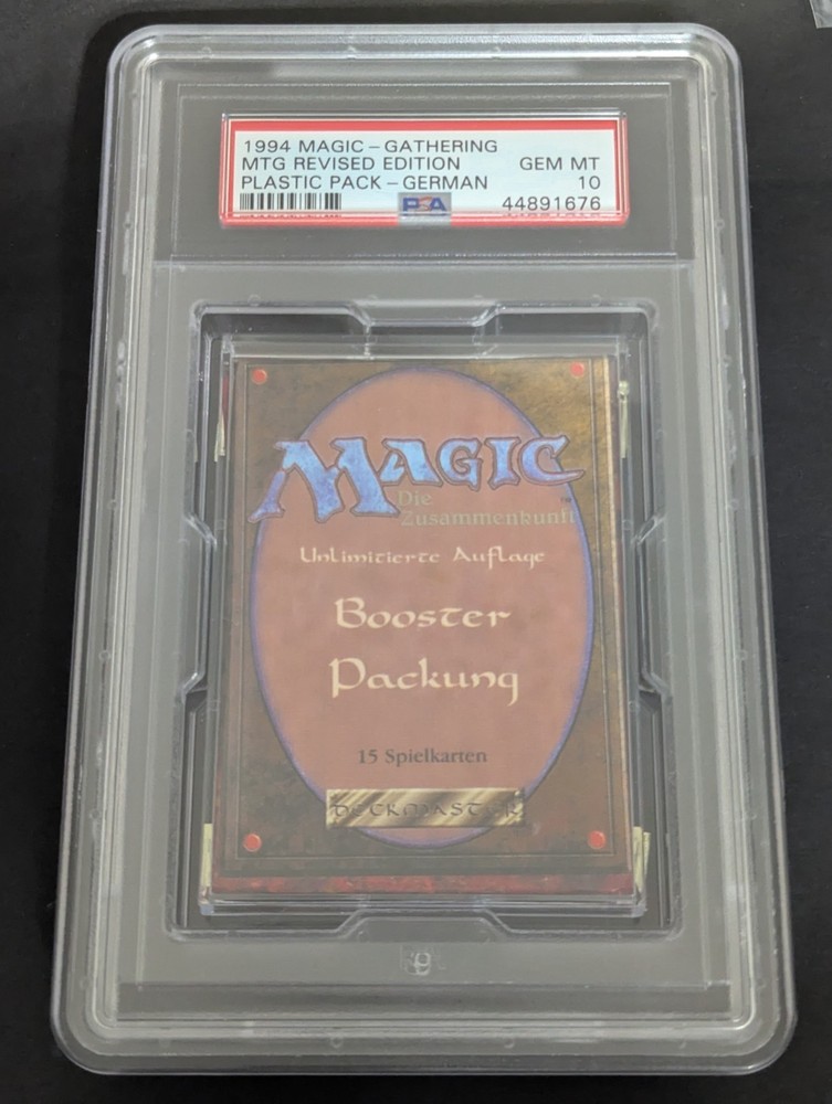 1994 Magic The Gathering MTG Revised Edition Plastic Pack German PSA 10