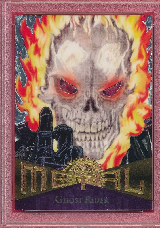 SILVER FLASHER PSA 7 NM GHOST RIDER 1995 MARVEL METAL 59 GRADED FIRE SKULL TPHLC view 2