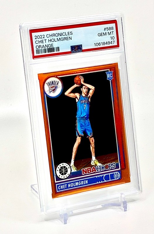 2022-2023 Panini Chronicles "NBA HOOPS PREMIUM" Orange SP /75 - PSA 10 view 2
