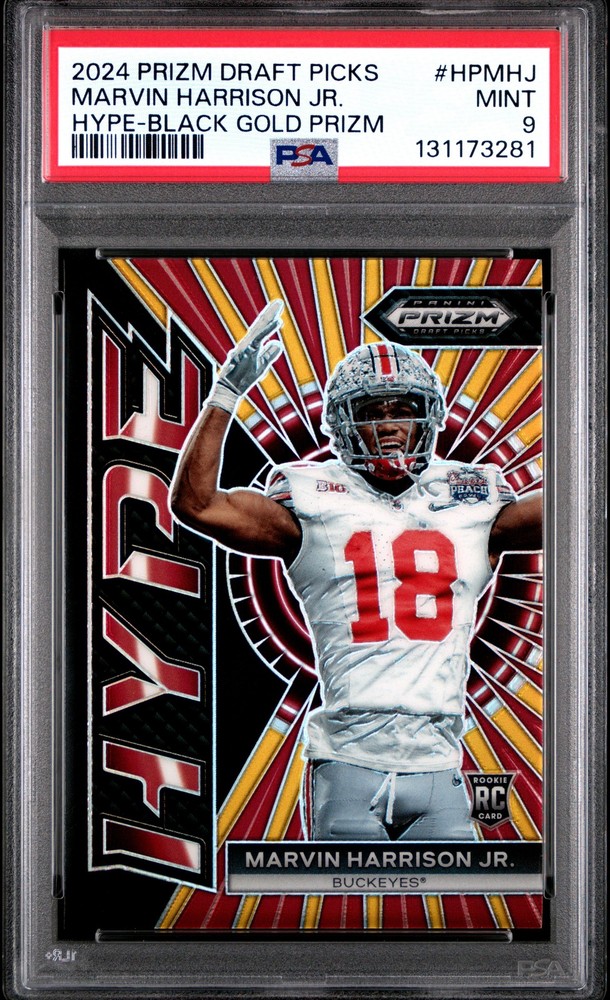 2024 PANINI PRIZM DRAFT PICKS HYPE #HPMHJ MARVIN HARRISON JR. 1/5 PSA 9