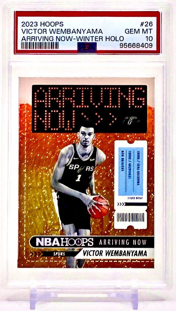 2023-24 NBA Hoops Victor Wembanyama Arriving Now Winter Holo (SSP) - PSA 10