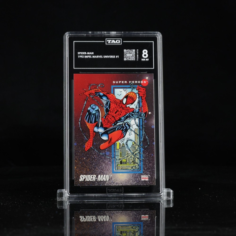 1992 Impel Marvel Universe #1 Spider-Man TAG 8