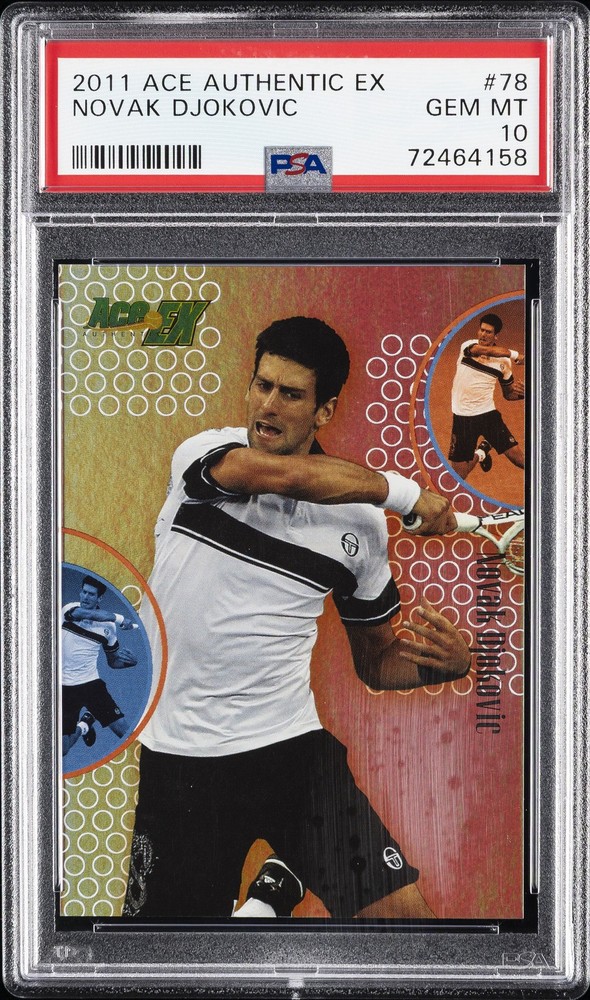 2011 ACE AUTH EX #78 NOVAK DJOKOVIC PSA 10 view 1