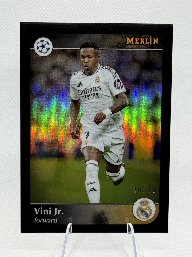 2024-25 Topps Merlin UCC Vini Jr. Black Foil /10 #77 Real Madrid