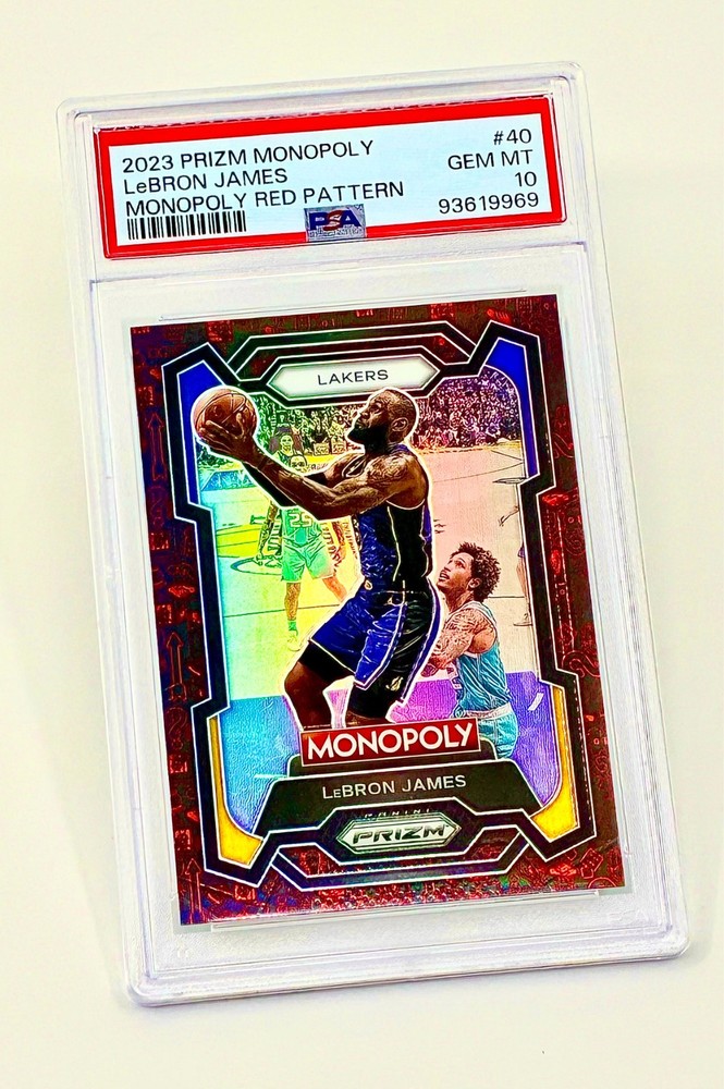 2023-24 Panini Prizm Monopoly Basketball LeBron James Red Pattern SP - PSA 10