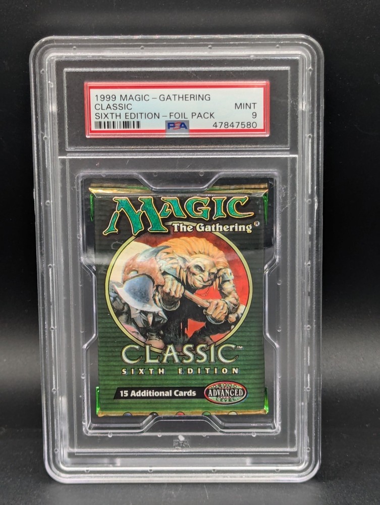 Pop 4 1999 Magic The Gathering Classic Sixth Edition - Foil Pack PSA 9 MINT