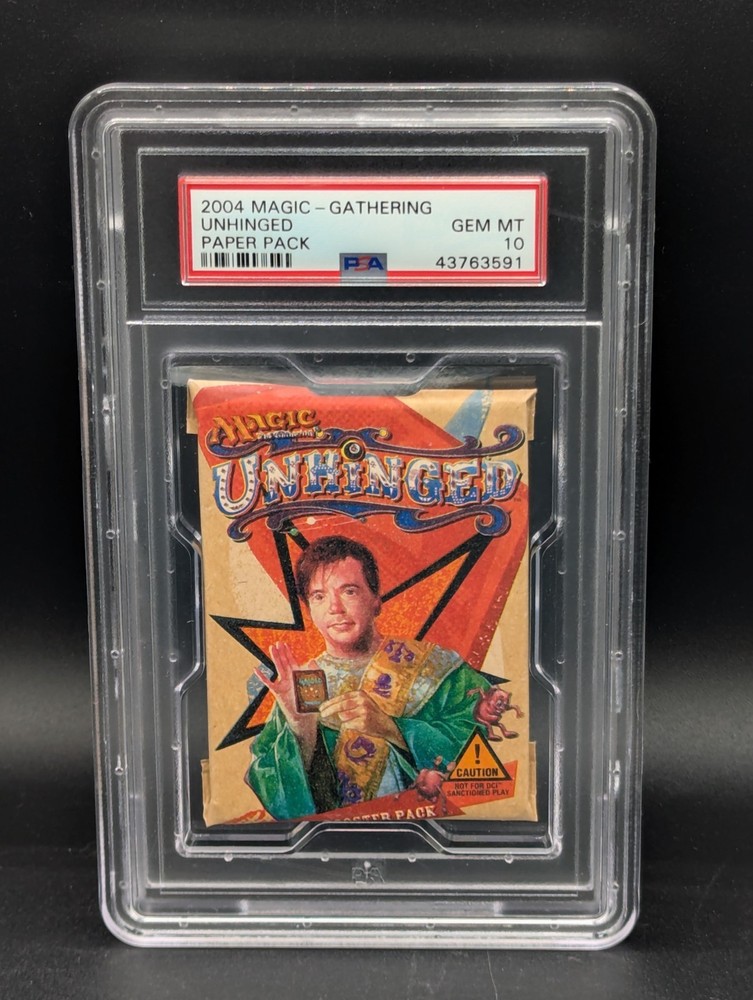 2004 Magic The Gathering Unhinged - Paper  Pack PSA 10 GEM MINT Richard Garfield